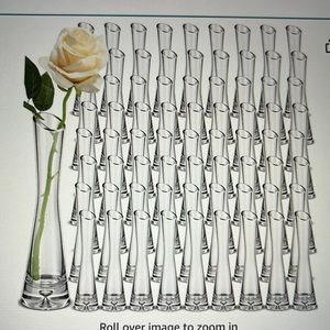 72 pieces Clear Tall Glass Bud Vases